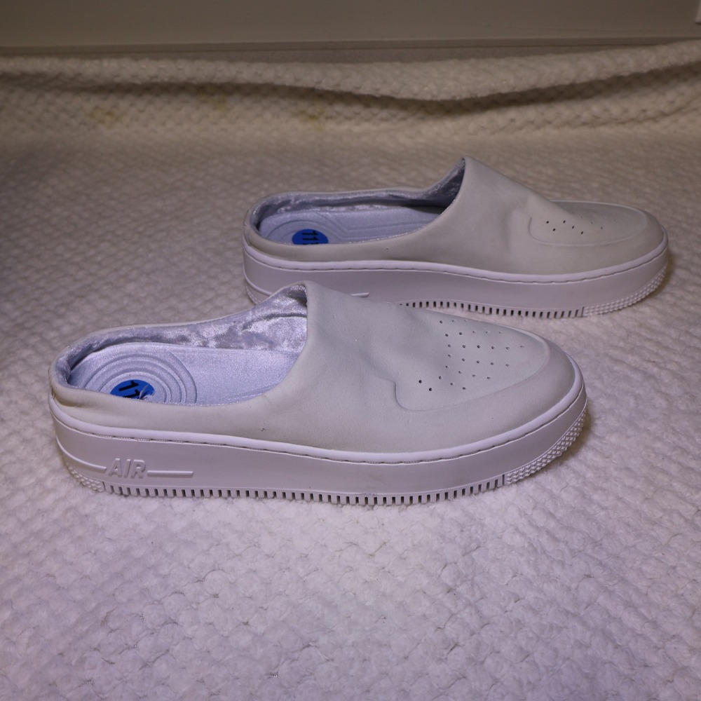 Nike Womens 11.5 Air Force 1 Lover XX Mule Off White Platform AO1523-100